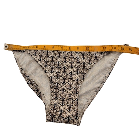 Zimmermann Bikini Bottom Size 6/8 White Tan Black Side Rings Swim NWT NEW $255 - Picture 8 of 8